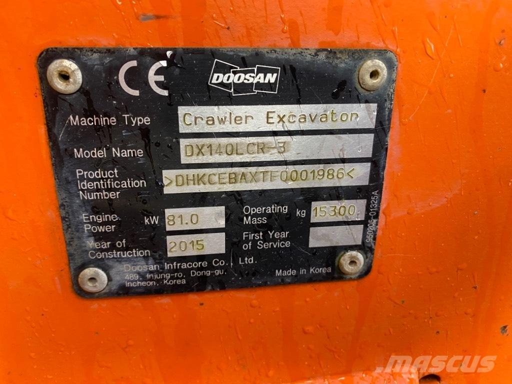 Doosan DX 140 LCR-3 Excavadoras sobre orugas