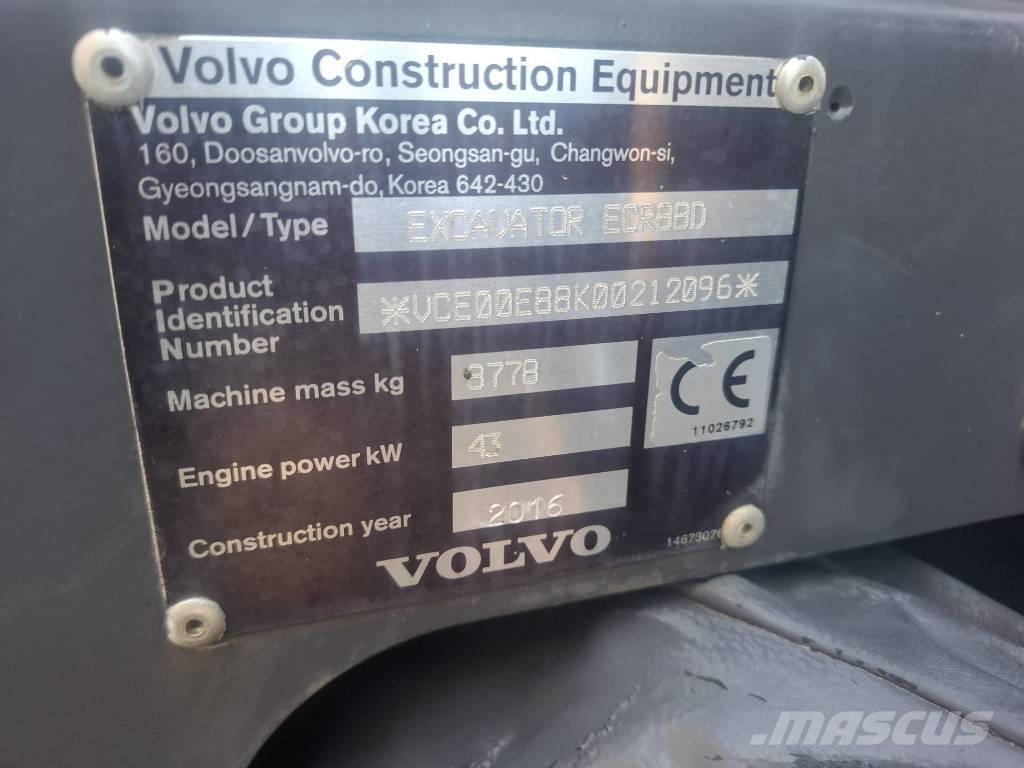 Volvo ECR 88 D Excavadoras 7t - 12t