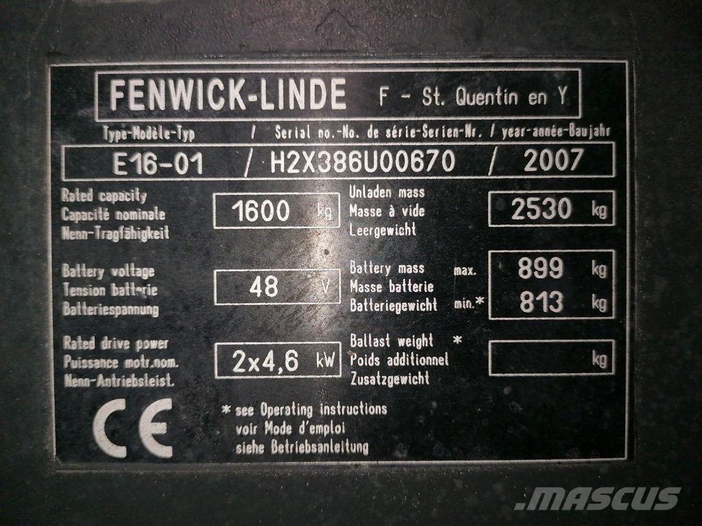 Linde E16-01 Carretillas de horquilla eléctrica