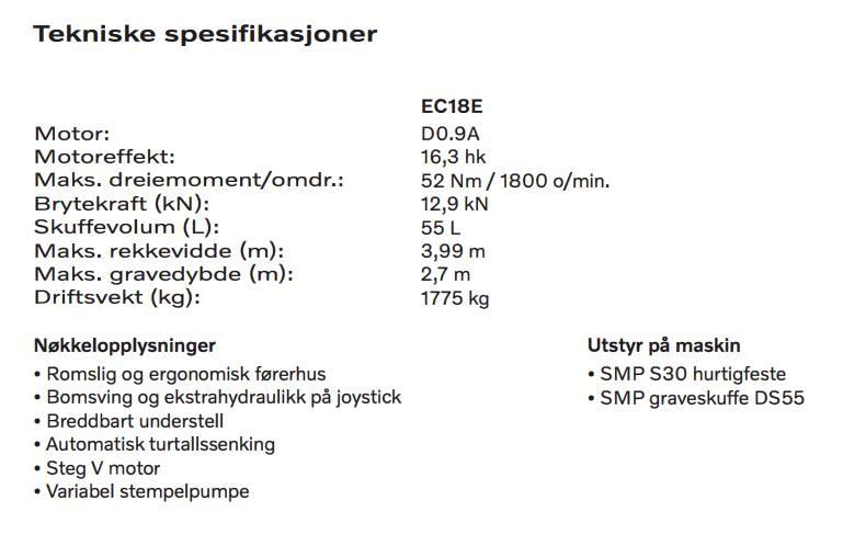 Volvo EC 18 E Miniexcavadoras