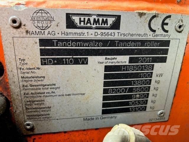Hamm HD 110 Rodillos de doble tambor