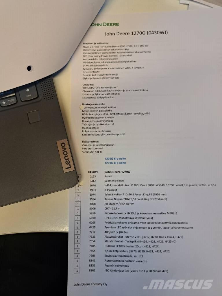 John Deere 1270 G Cosechadoras