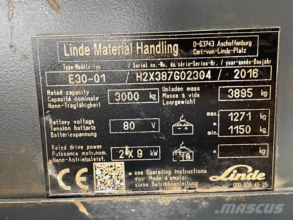 Linde E30-01 Carretillas de horquilla eléctrica
