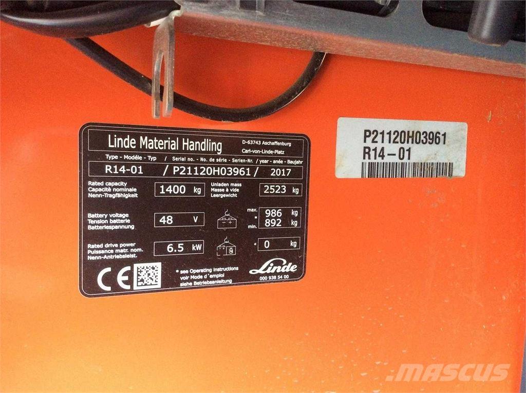 Linde R14 Montacargas de alcance de gran altura