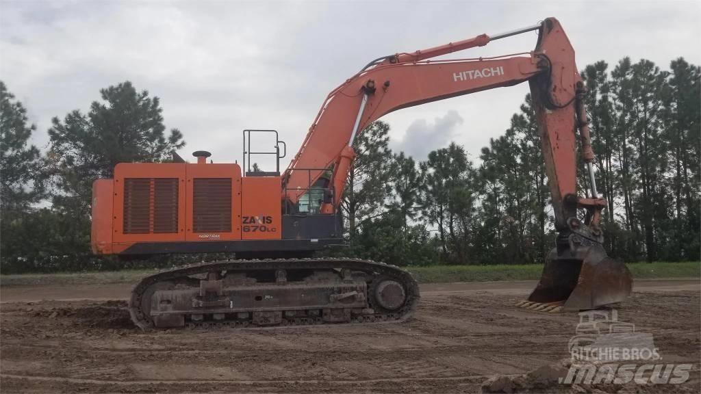 Hitachi ZX 670 Excavadoras sobre orugas