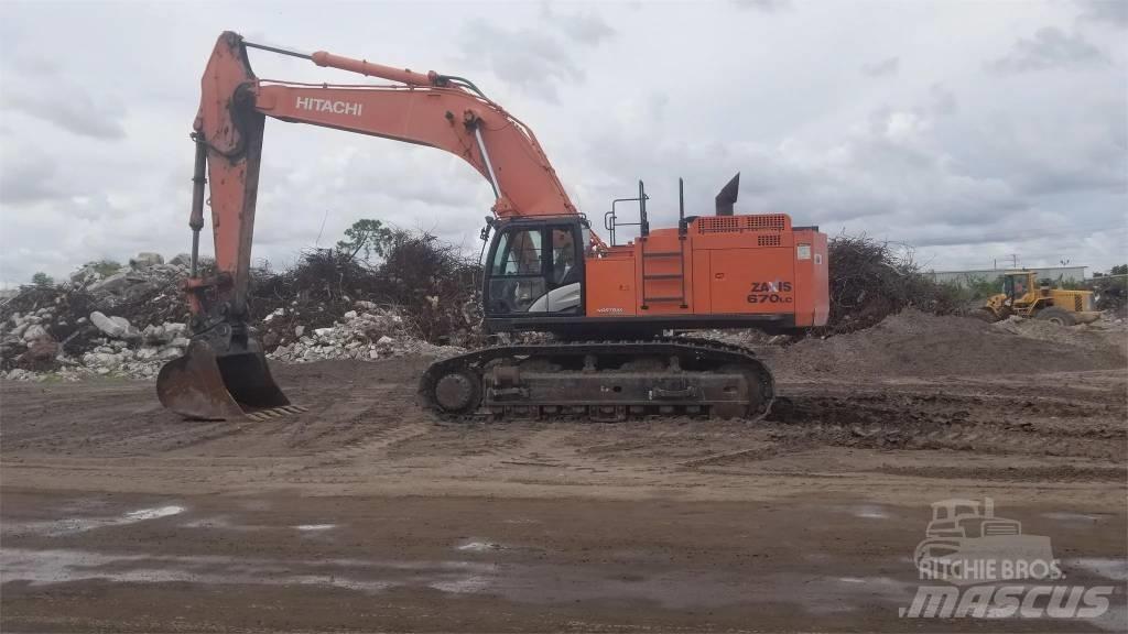 Hitachi ZX 670 Excavadoras sobre orugas