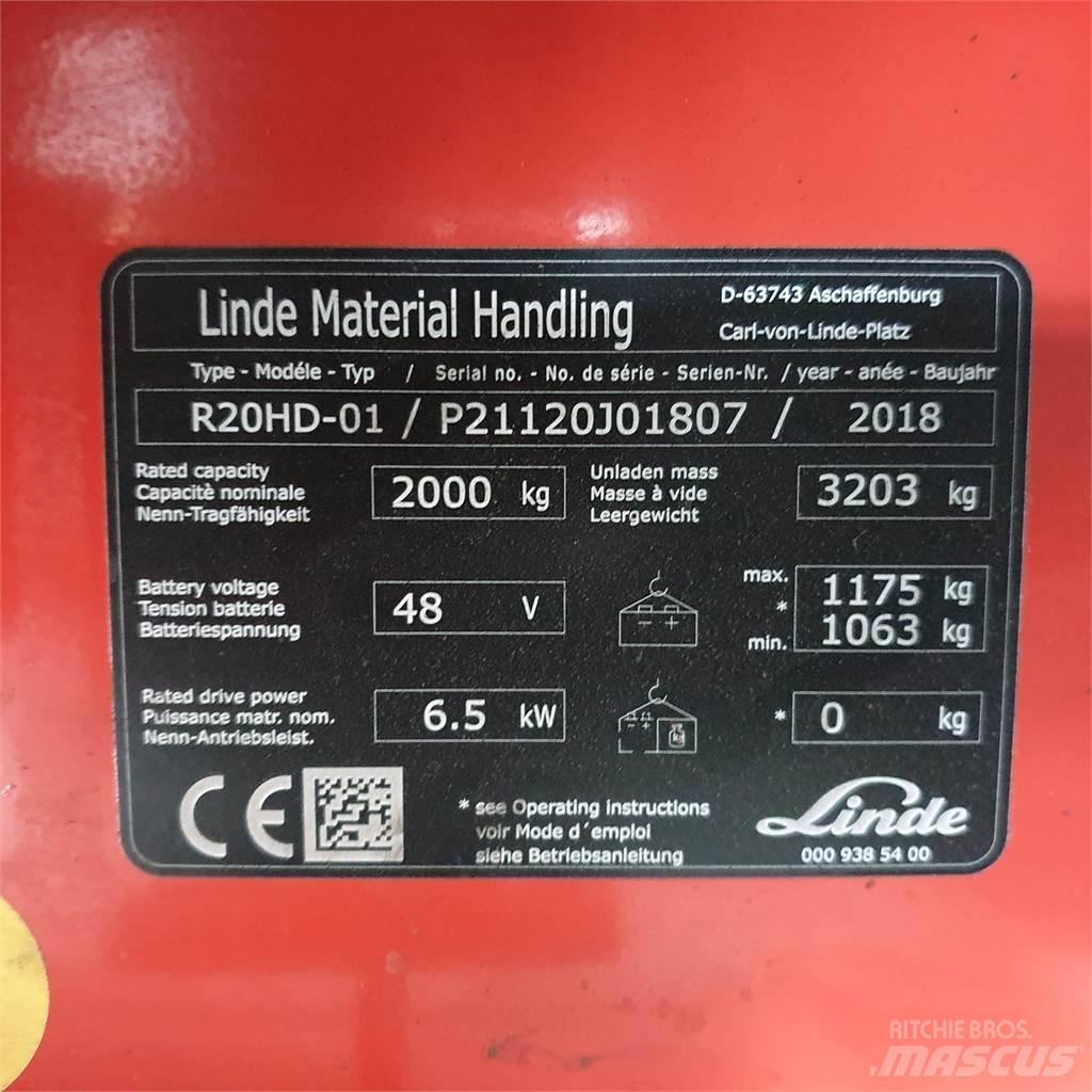 Linde R20HD Montacargas de alcance de gran altura