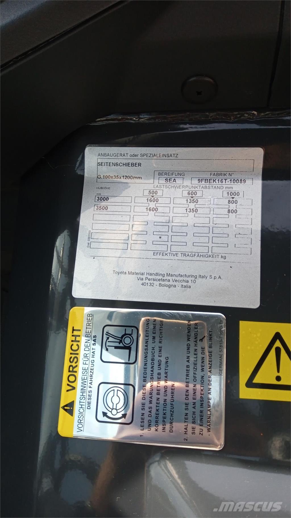 Toyota 9FBMK16T Carretillas de horquilla eléctrica