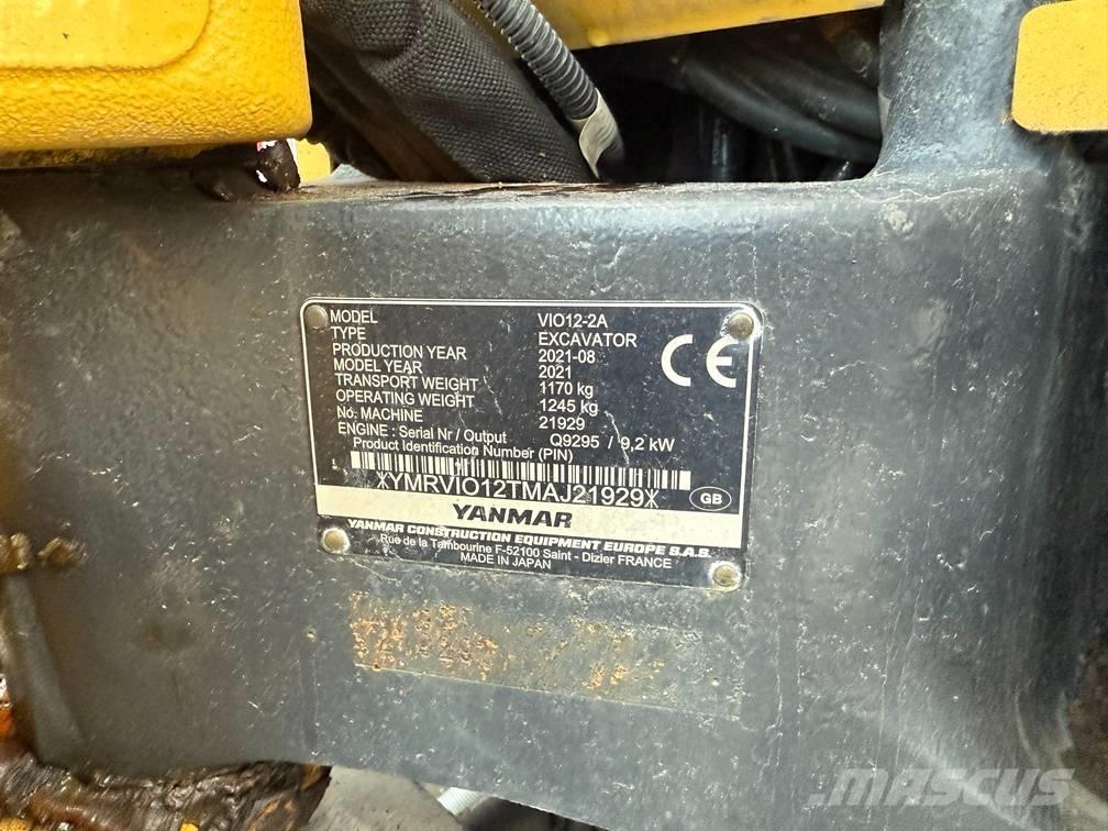 Yanmar Vio 12 Miniexcavadoras