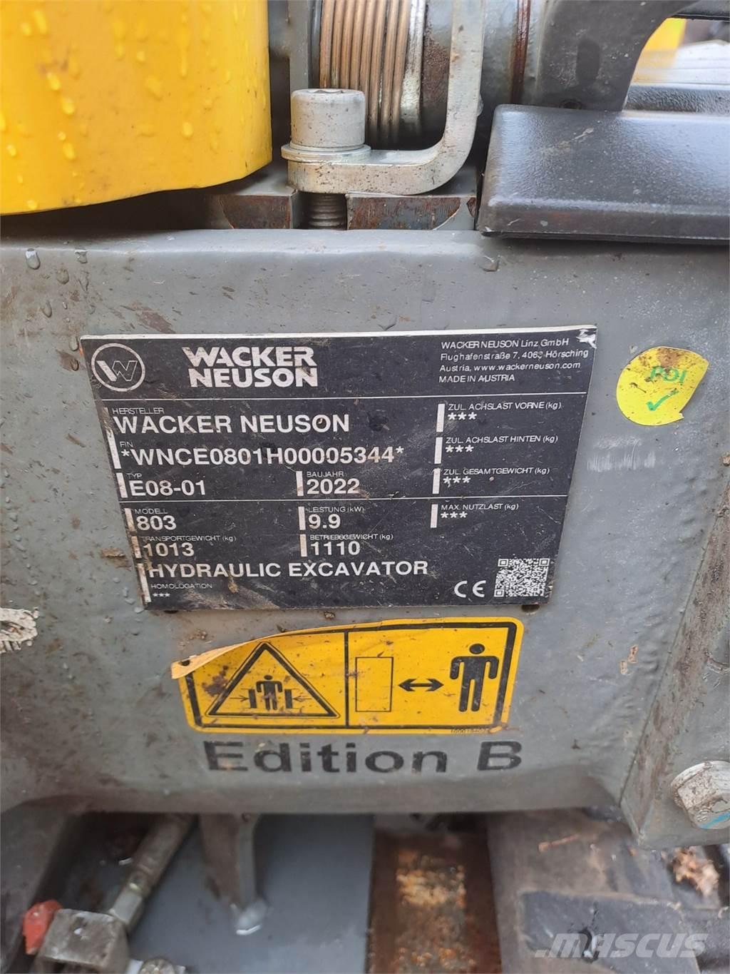 Wacker Neuson 803 Excavadoras sobre orugas