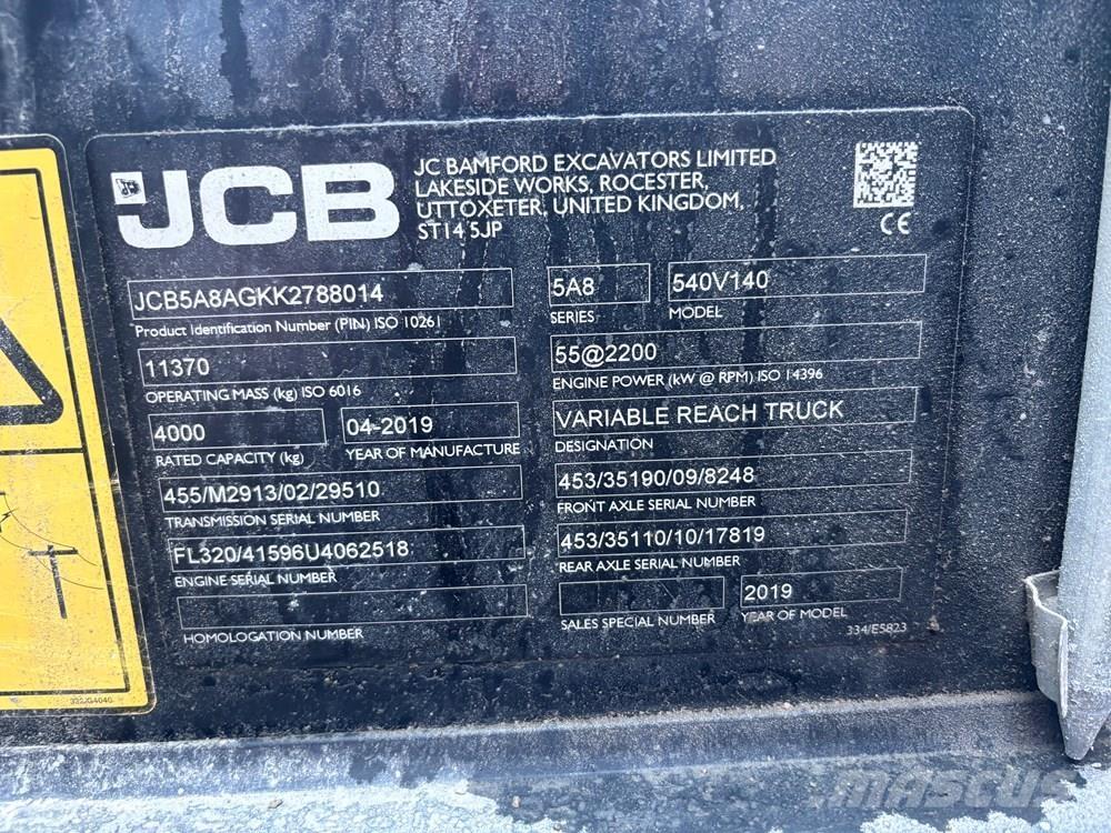 JCB 540V140 Carretillas telescópicas