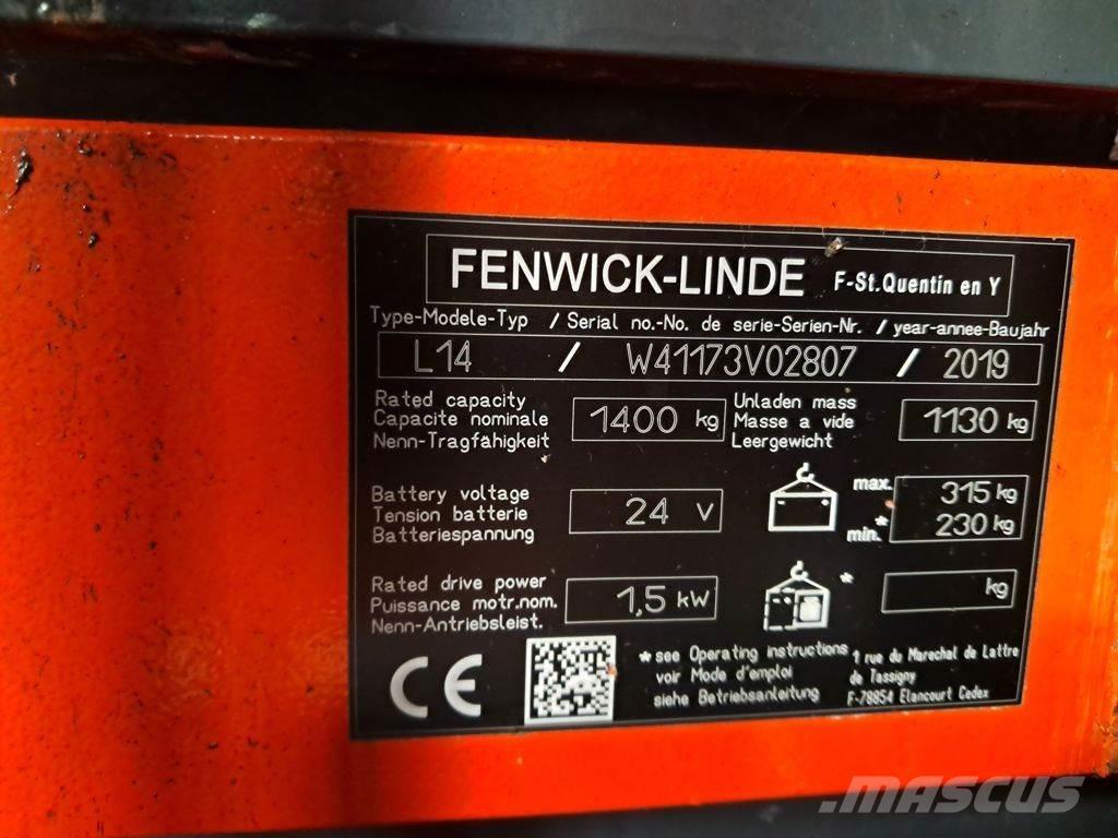 Linde L14 Montacargas manual