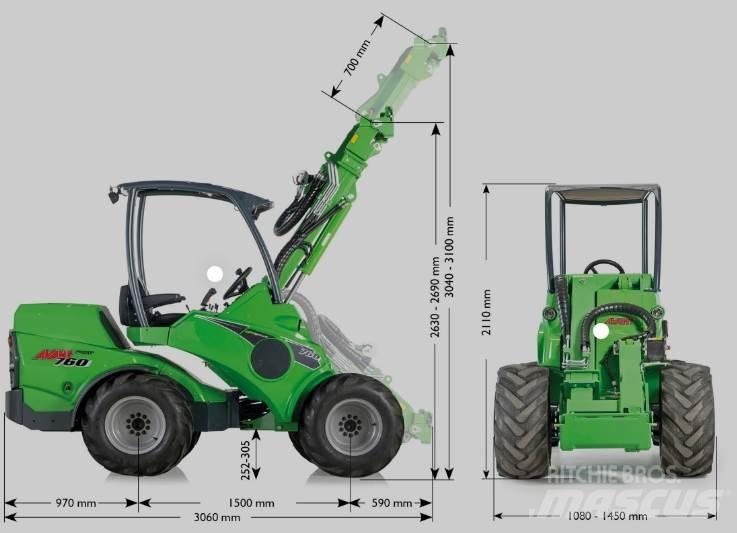 Avant 760i Cargadoras sobre ruedas