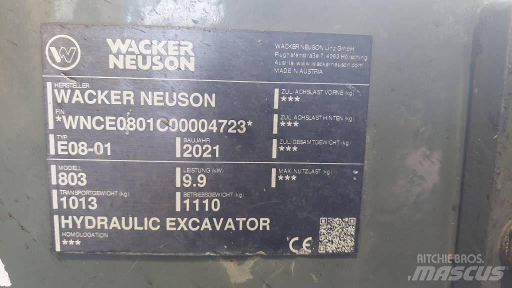 Wacker Neuson 803 Excavadoras sobre orugas