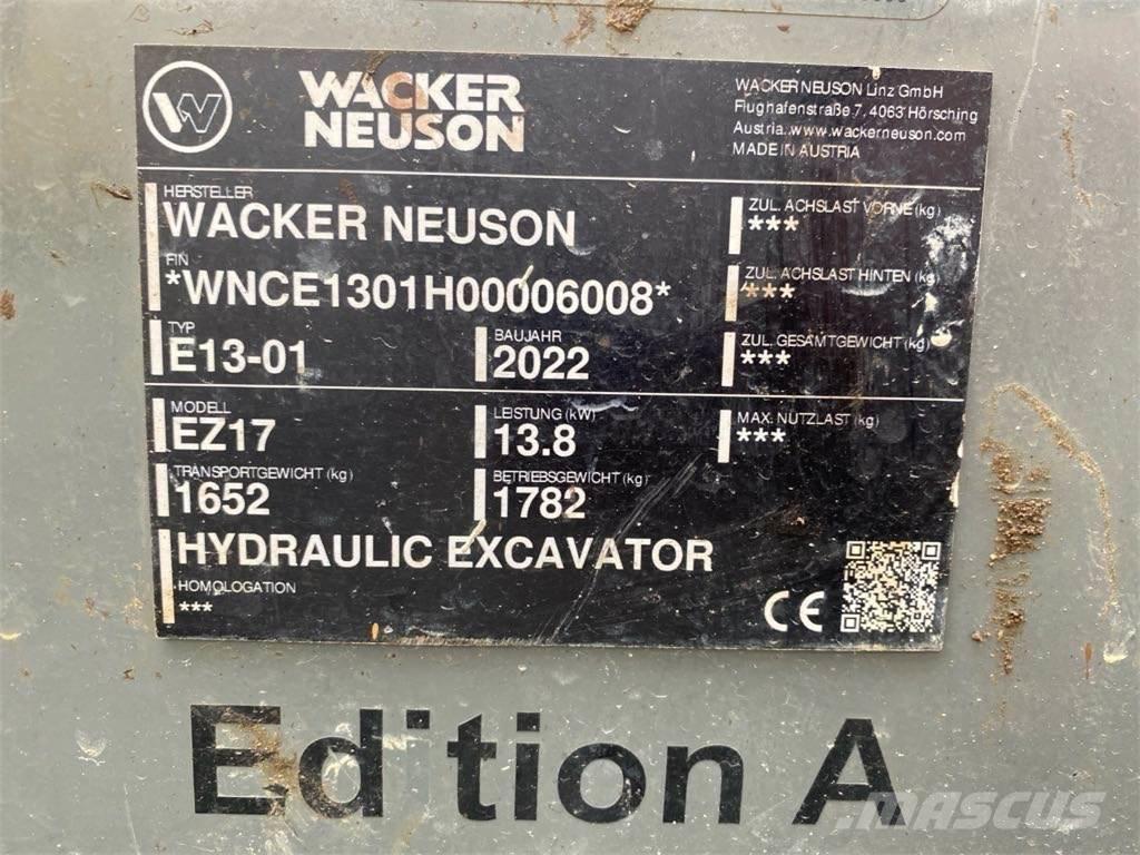 Wacker Neuson EZ17 Excavadoras sobre orugas