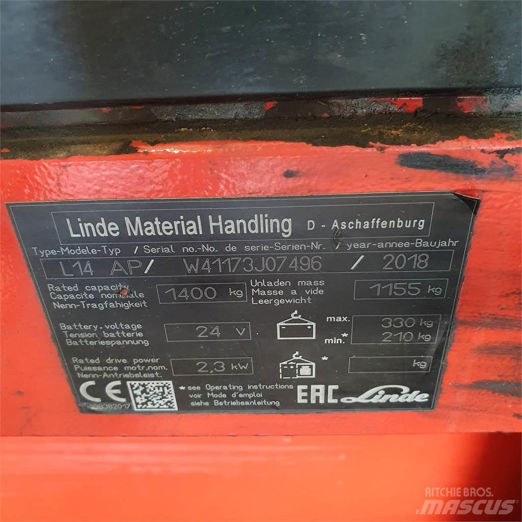 Linde L14AP Montacargas manual