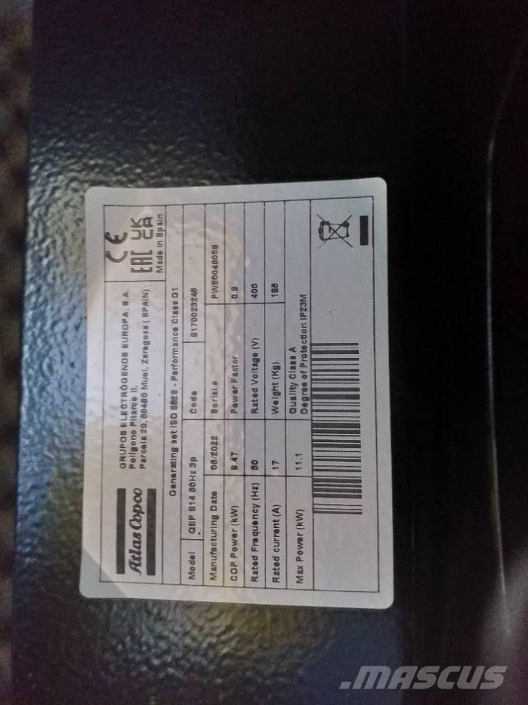 Atlas Copco QEP S14 Generadores de petróleo