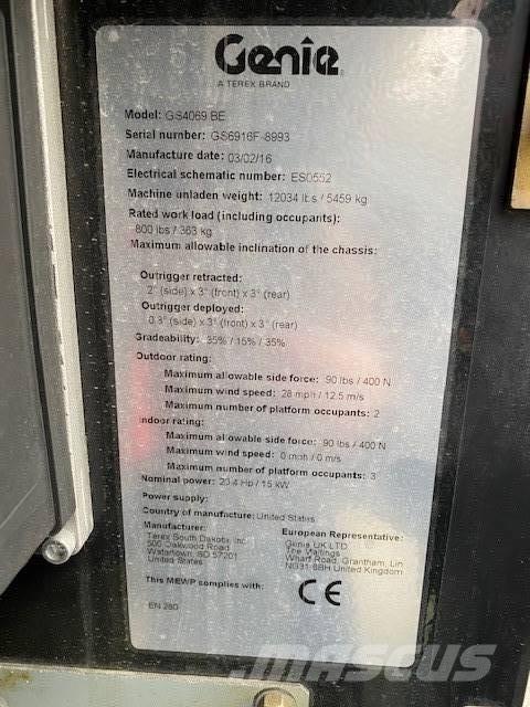 Genie GS-4069 BE Plataformas tijera