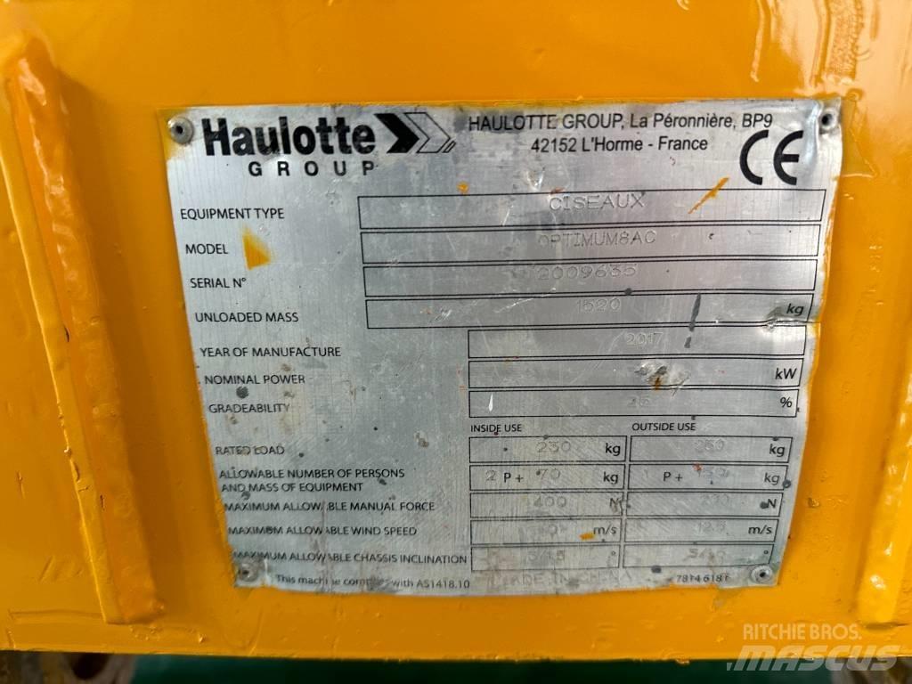 Haulotte OPTIMUM 8 Plataformas tijera