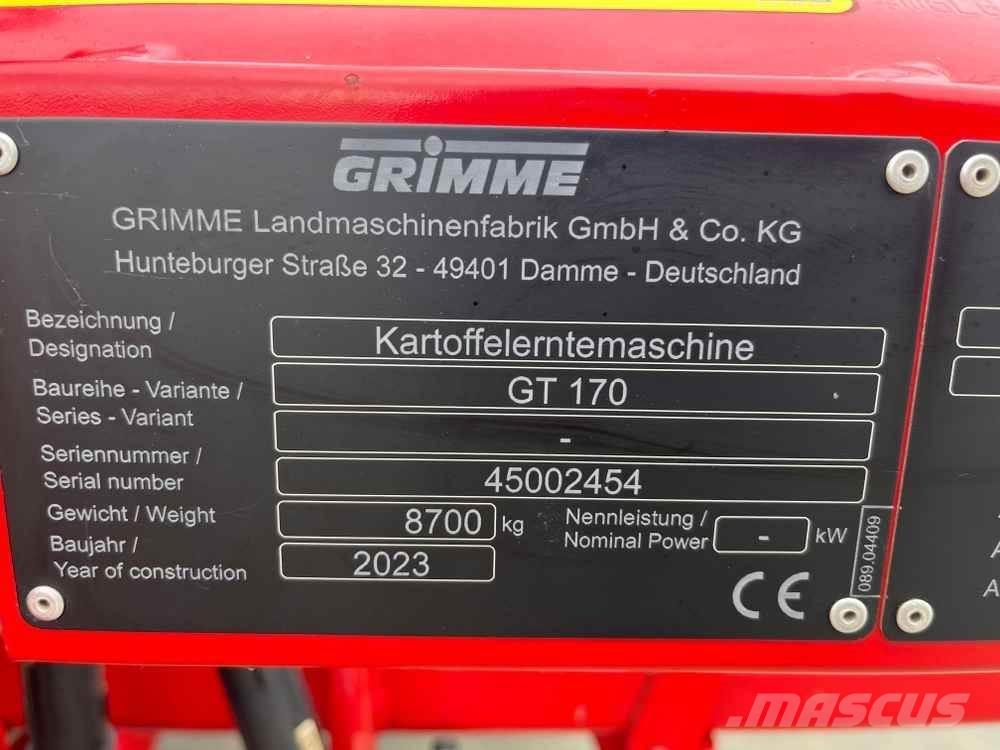 Grimme GT 170 Cosechadoras de papa