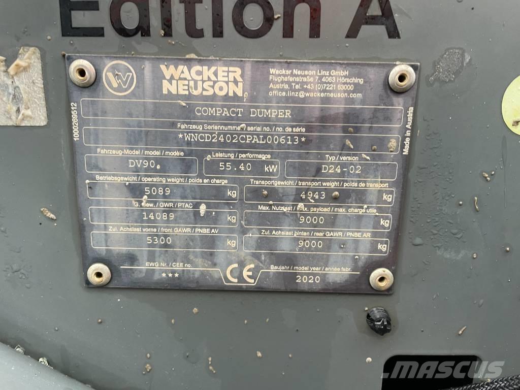 Wacker Neuson DV 90 Vehículos compactos de volteo