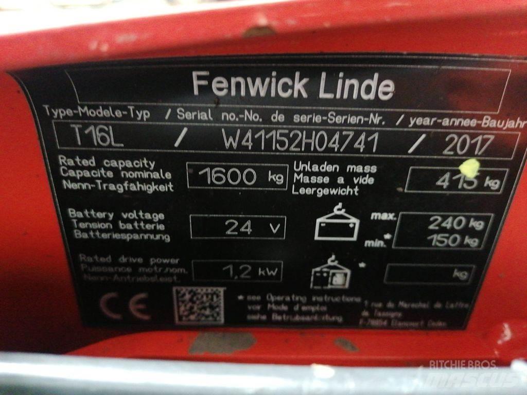 Linde T16L Montacargas de baja elevación