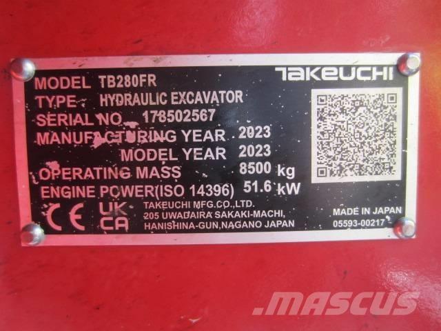Takeuchi TB 280 FR Excavadoras 7t - 12t