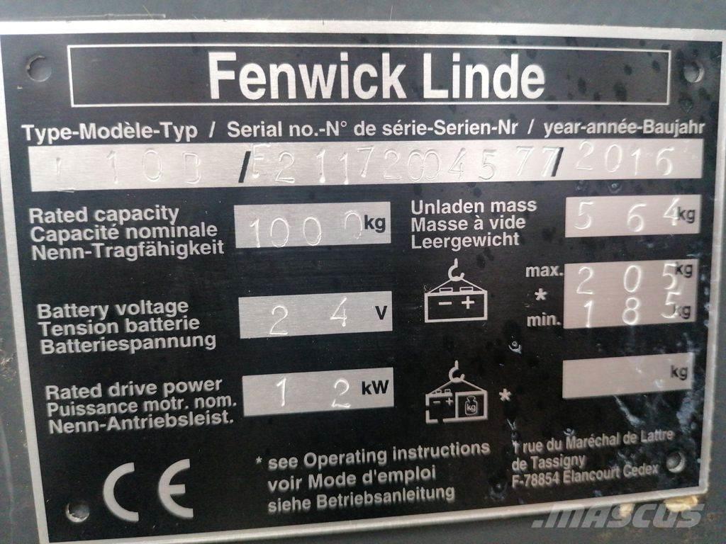 Linde L10B Montacargas manual