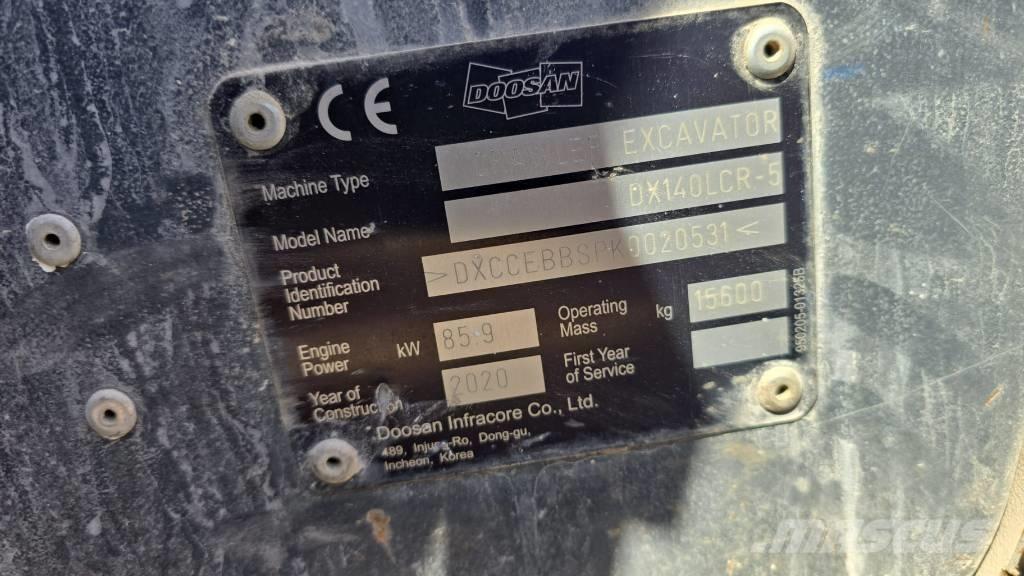 Doosan DX140LCR-5 Excavadoras sobre orugas