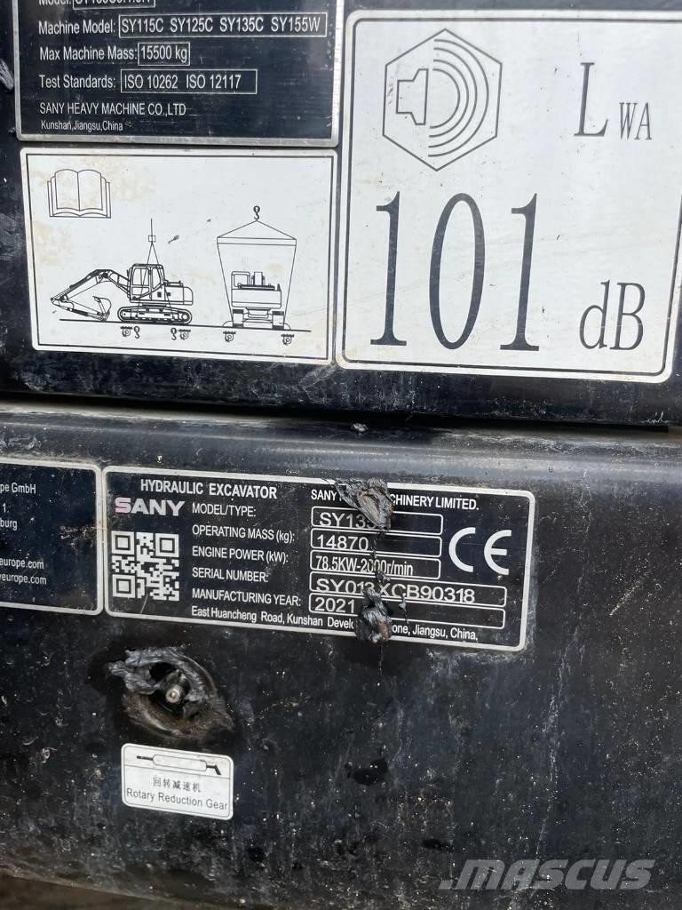 Sany SY 135 C Excavadoras sobre orugas