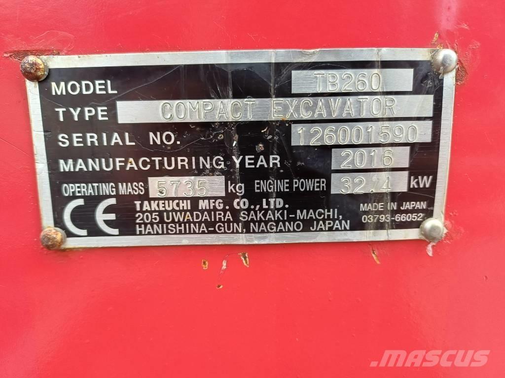 Takeuchi TB260 Miniexcavadoras