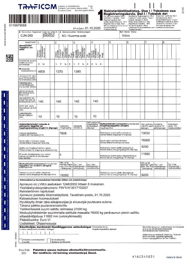 Volvo FH 16 750 Transportes de madera