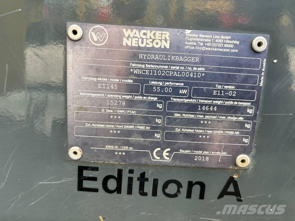 Wacker Neuson ET 145 Excavadoras sobre orugas