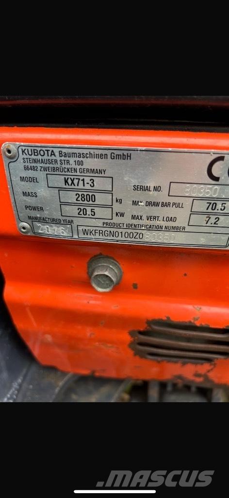 Kubota KX 71-3 Miniexcavadoras