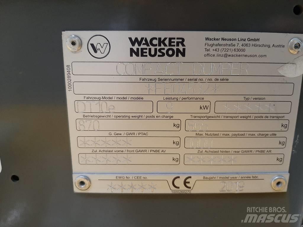 Wacker Neuson DT10e Camiones de volteo sobre orugas