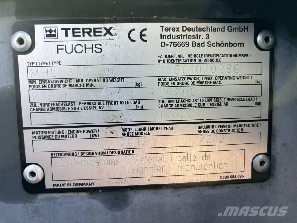 Fuchs MHL 335 Manejadores de residuos industriales