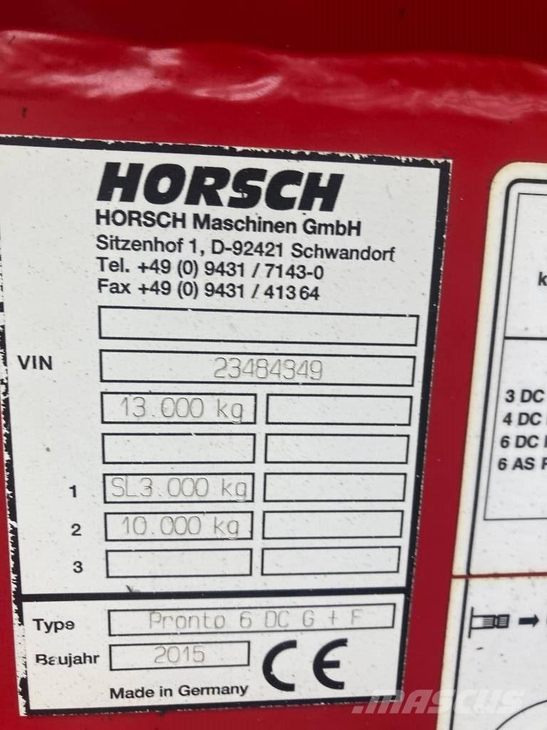 Horsch PRONTO 6DC Perforadoras combinadas