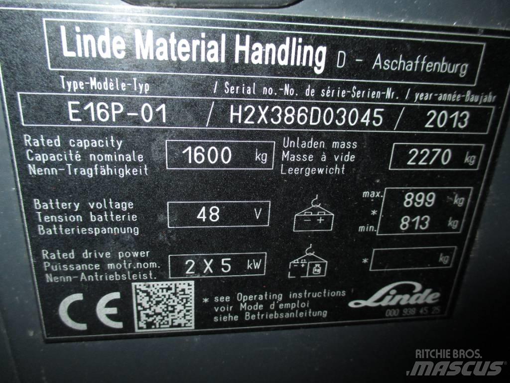 Linde E16P Carretillas de horquilla eléctrica