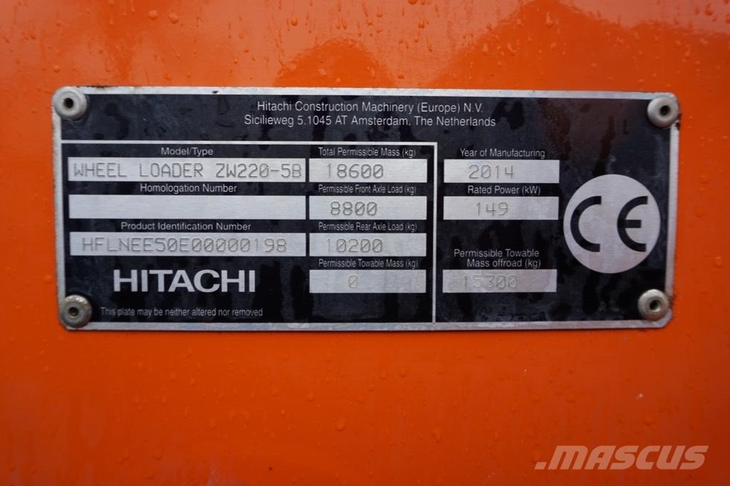 Hitachi ZW 220-5 B Cargadoras sobre ruedas