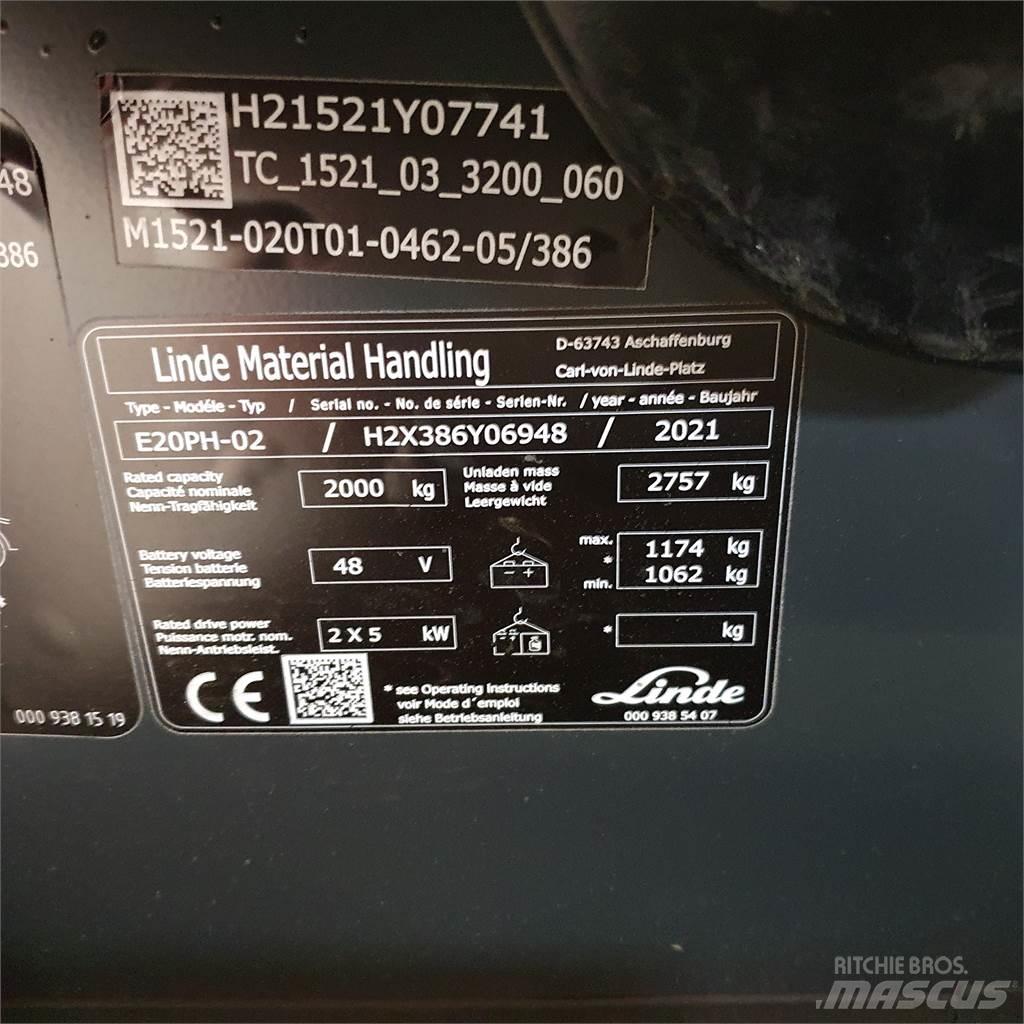 Linde E20PH Carretillas de horquilla eléctrica