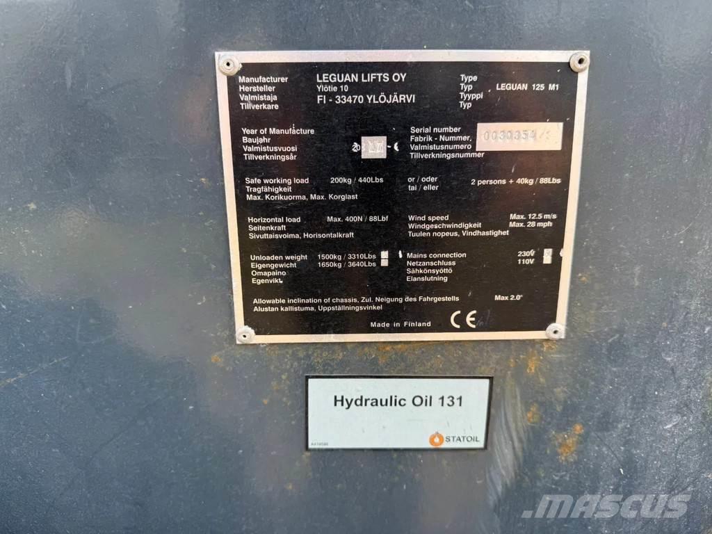 Leguan 125 Plataformas con brazo de elevación manual