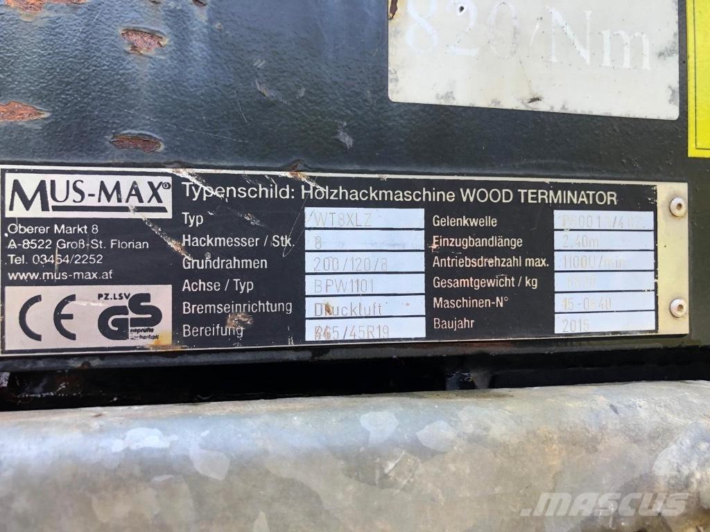 Mus-Max WT8XLZ Trituradoras de madera