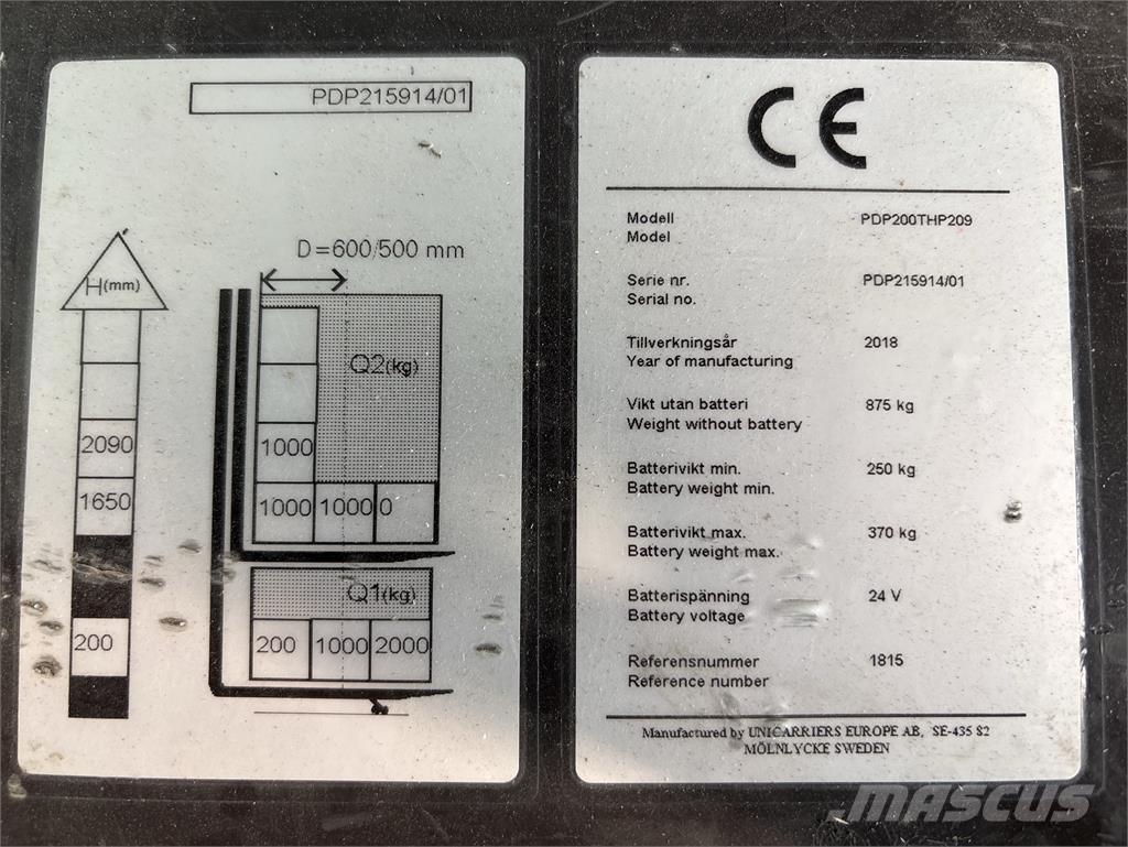 Atlet PDP200 Apiladoras eléctricos