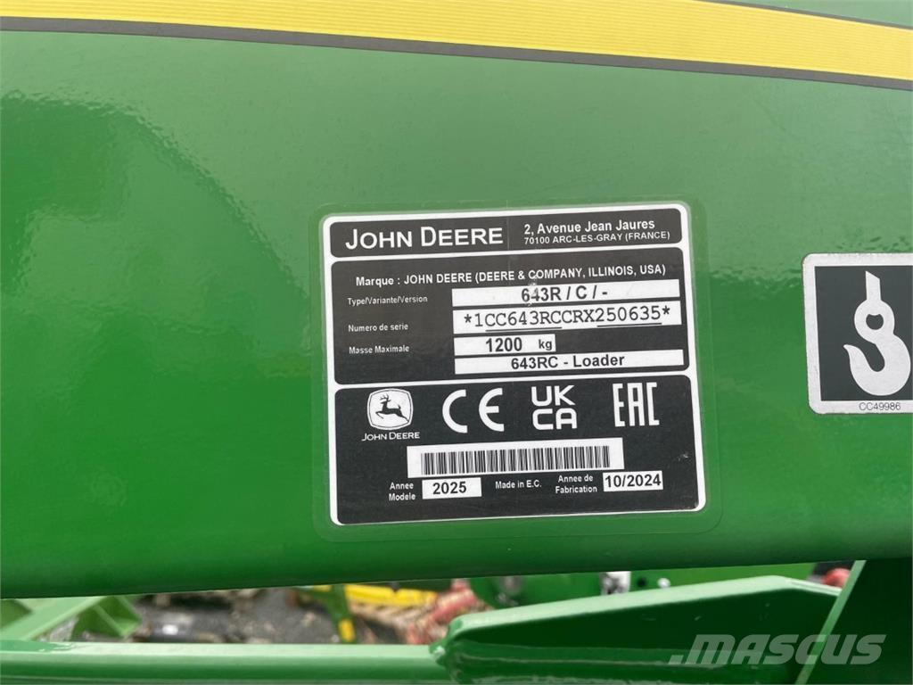 John Deere 643R Cargadoras y excavadoras frontales