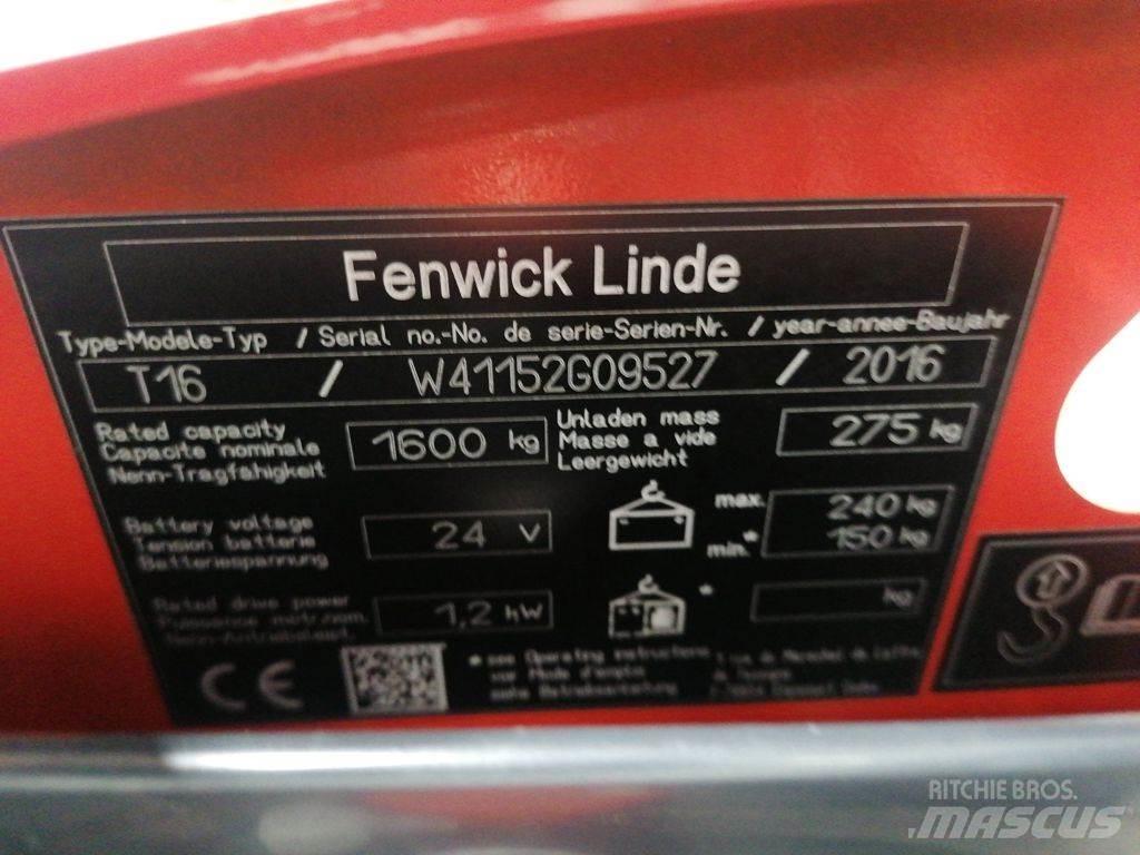 Linde T16 Montacargas de baja elevación