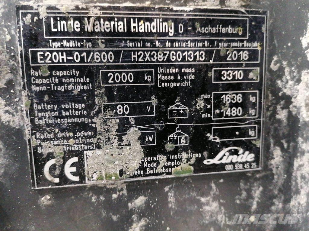 Linde E20H-01/600 Carretillas de horquilla eléctrica