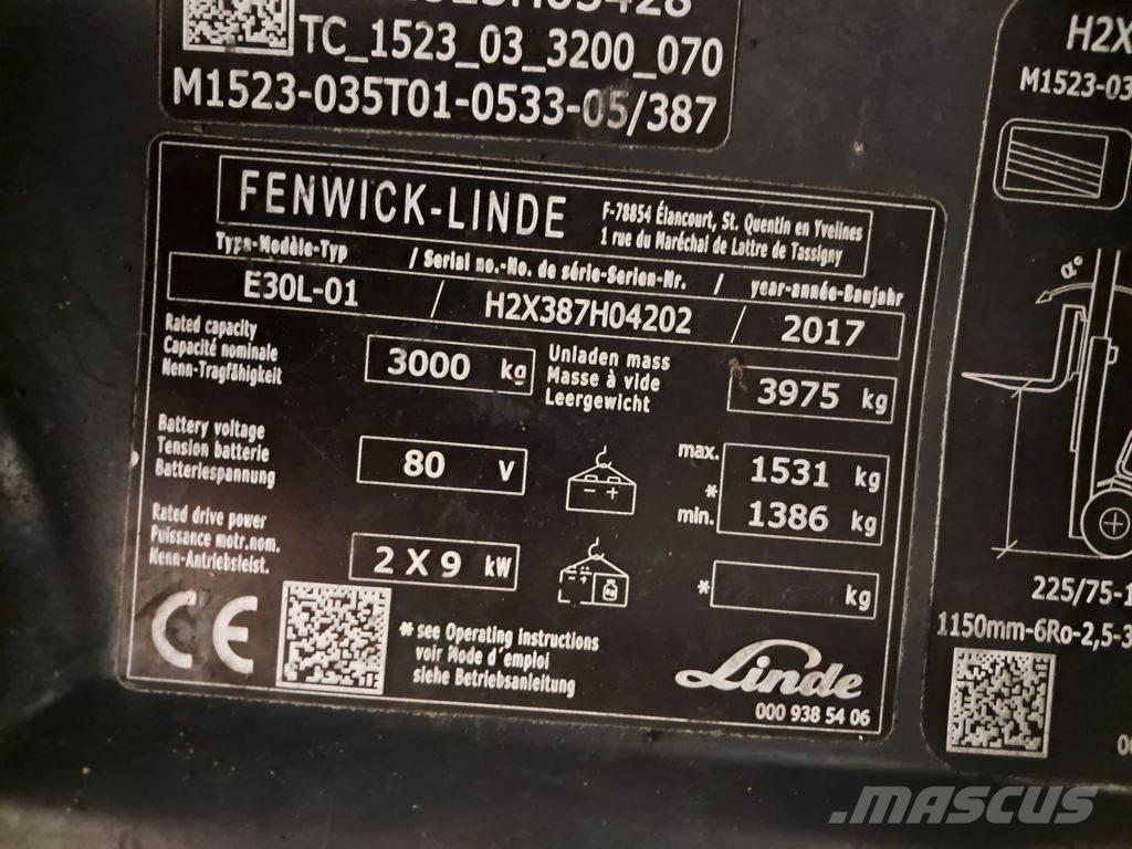 Linde E30L-01 Carretillas de horquilla eléctrica