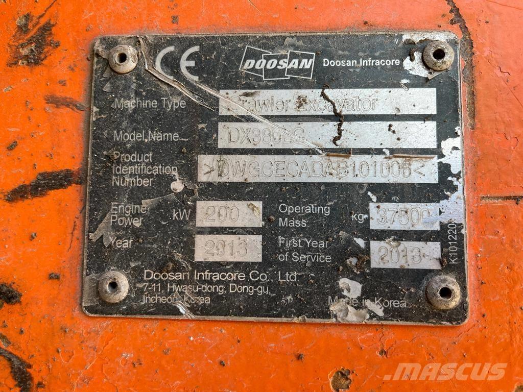 Doosan DX 380 LC Excavadoras sobre orugas