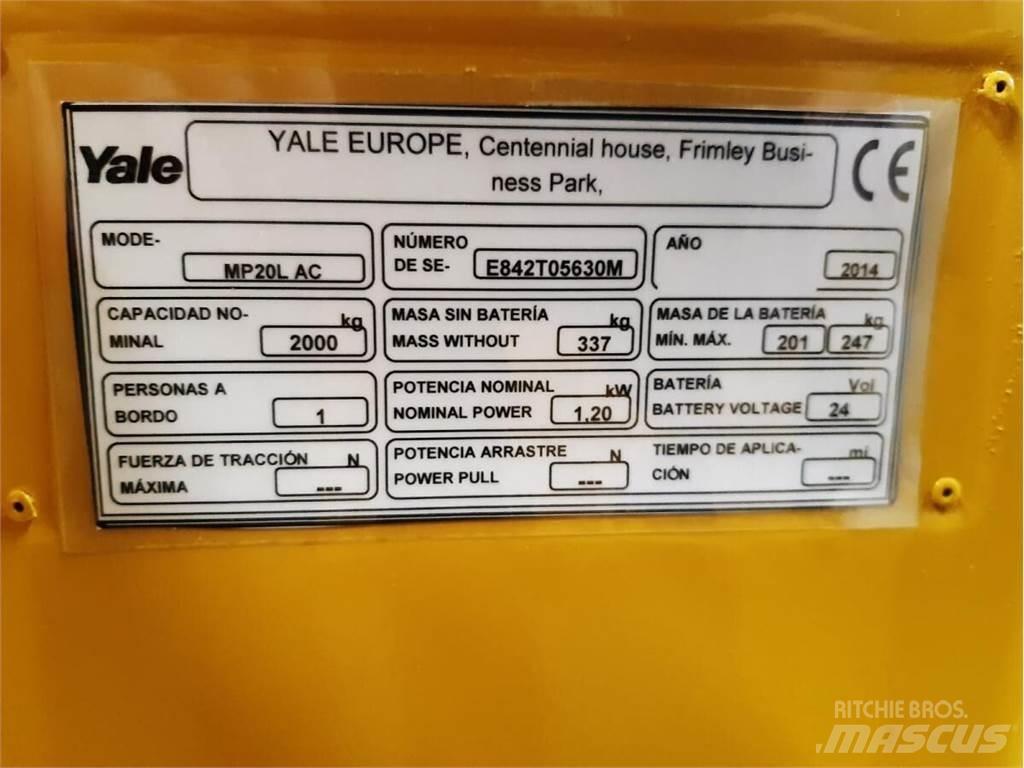 Yale MP20L Montacargas de baja elevación