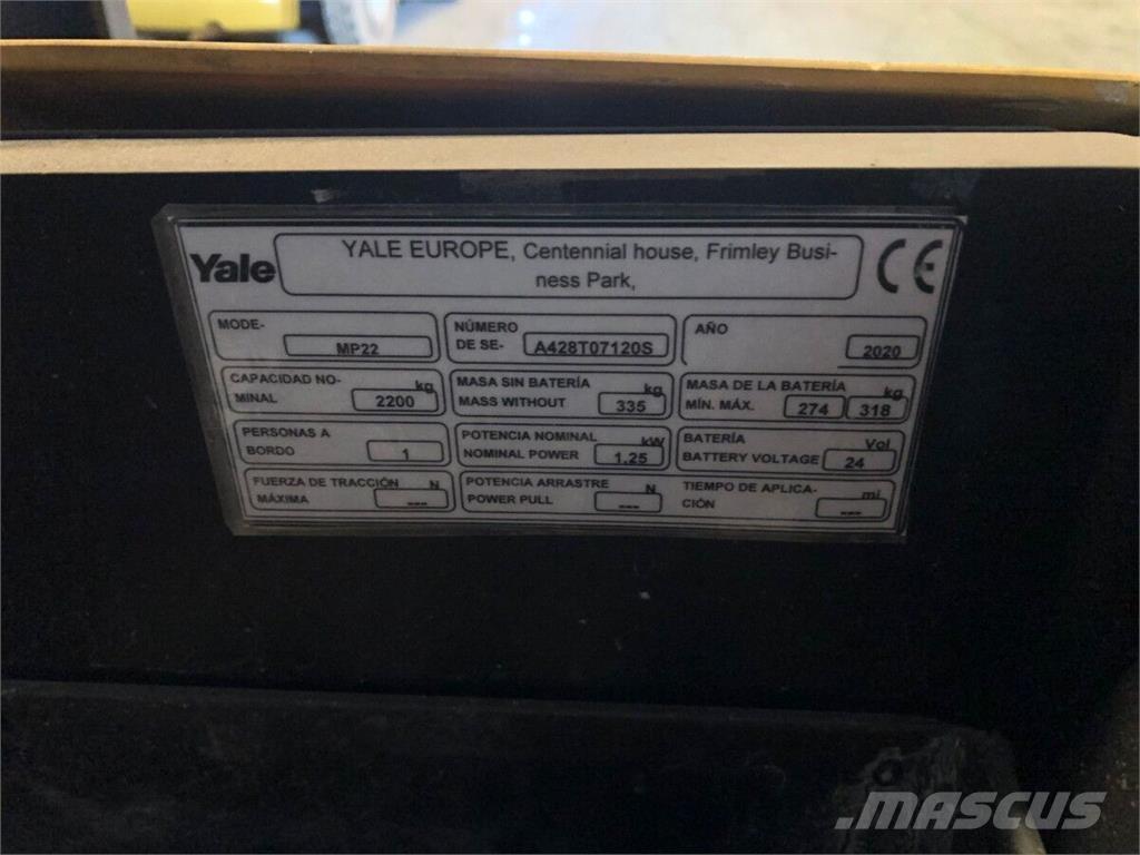 Yale MP22 Apiladores manuales
